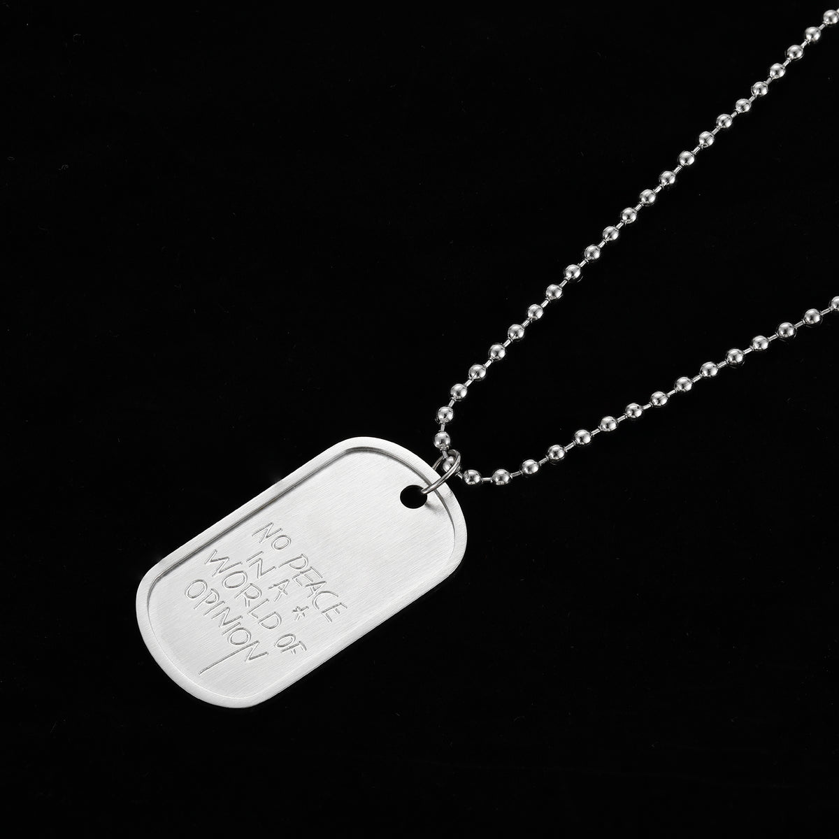 No Peace Dog Tag